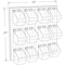 Azar Displays 12 Mini Bucket Peg Wall Accessory Organizer Set 24''W x 24''H Pegboard Panel 700685-BLK - alternate 2